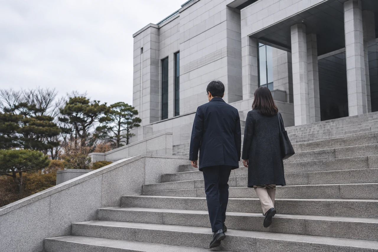 일정과 서류를 함께 점검하는 모습