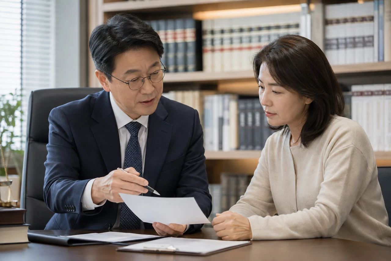 상담을 위해 자료를 준비하는 모습